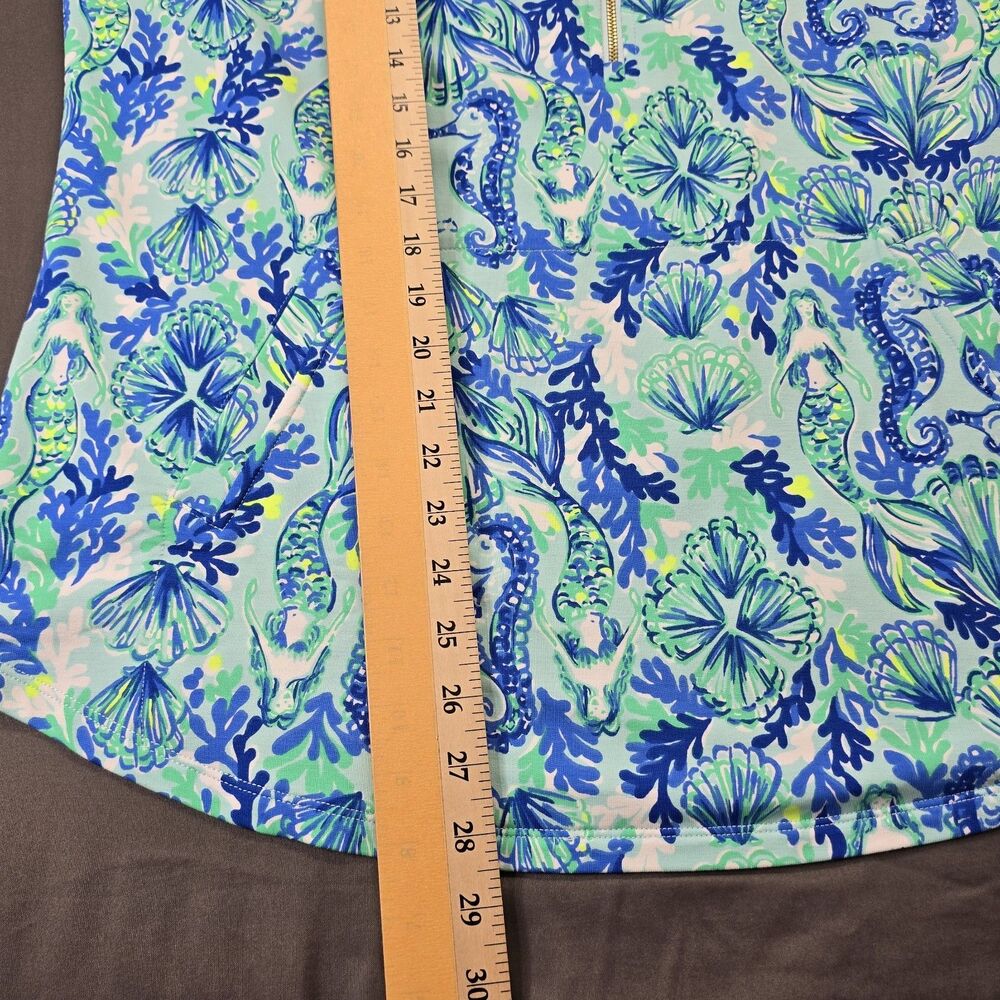 Lilly Pulitzer Skipper Popover UPF 50+ Seeing Double Sea Glass Aqua Size XL New - Picture 6 of 14